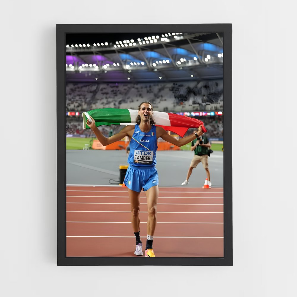 Poster Gianmarco tamberi – affiche Athlétisme (vue 2)